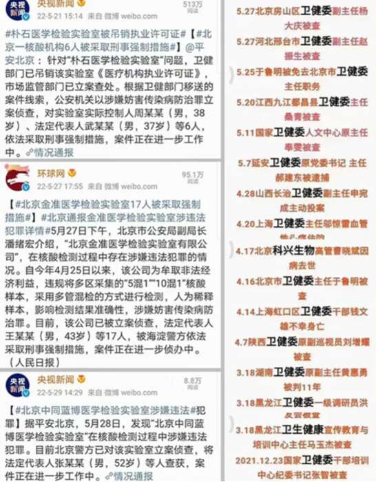 北京在一周内，抓了三个核酸机构作假违规